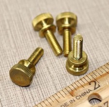 8-32-1/2" Brass Thumb Screws Lot of 4