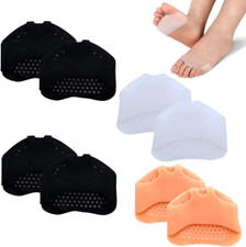 8 Pack Metatarsal Pads for Women and Men, Ball of Foot Cushion, Soft Gel Reusabl