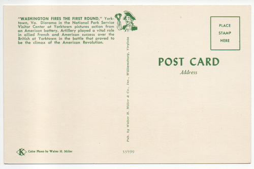 Yorktown VA Washington Fires First Round Revolutionary War History Postcard NP - Picture 2 of 14
