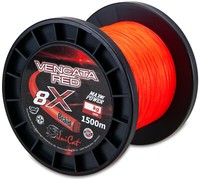 (0,07€/1M) Uni Cat Geflochtene Wallerschnur, Vencata Red Line 8X 0,50Mm 48Kg