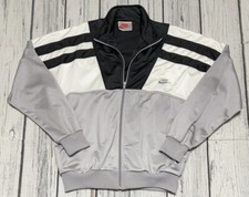 Vintage Nike 80 s Track Jacket Running Black Gray Full Zip Men s Size Small EUC