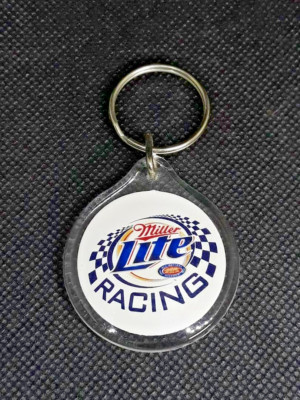 Vintage Miller Lite / Light Racing Keychain