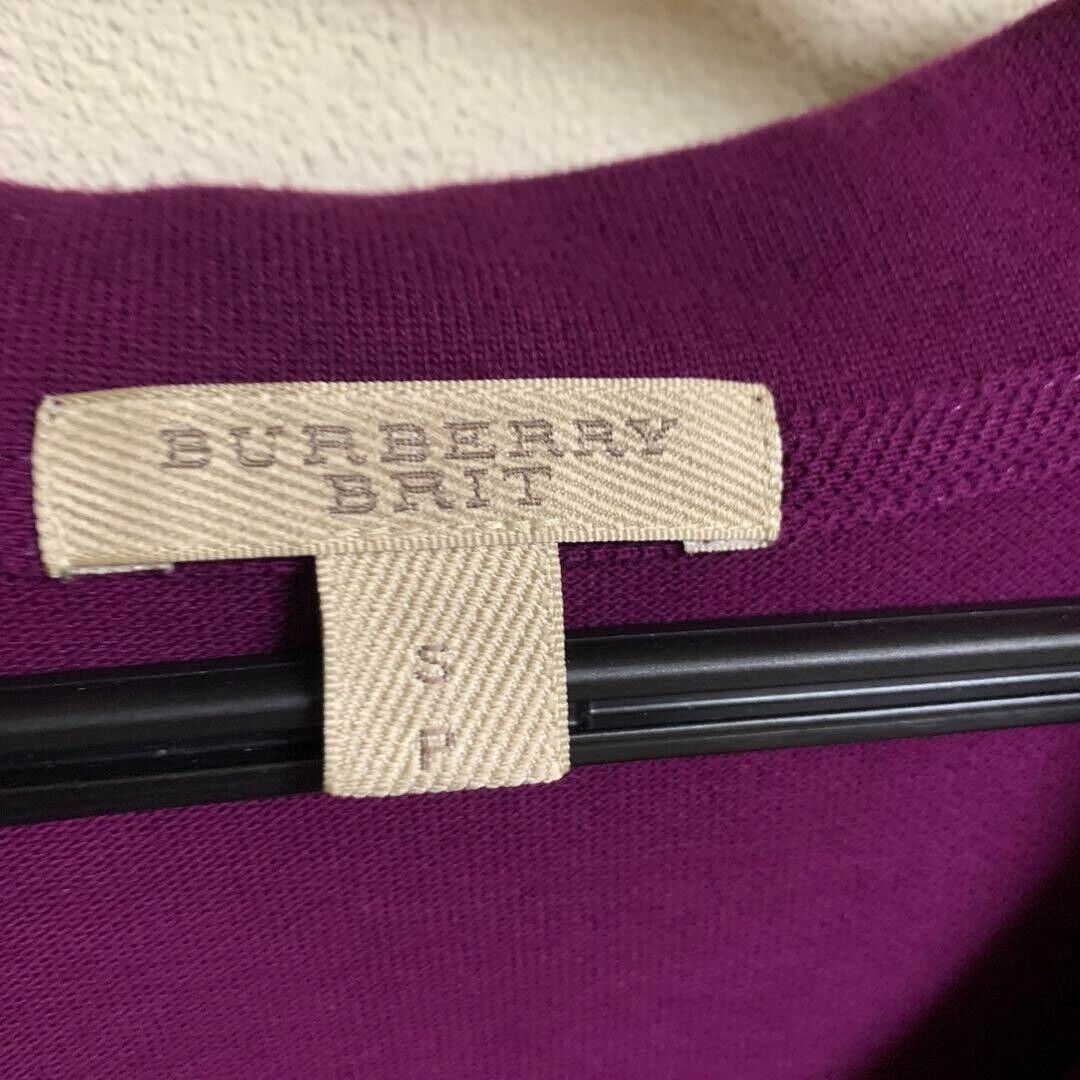 Burberry Brit Polo shirt Short sleeve Purple Nova… - image 3