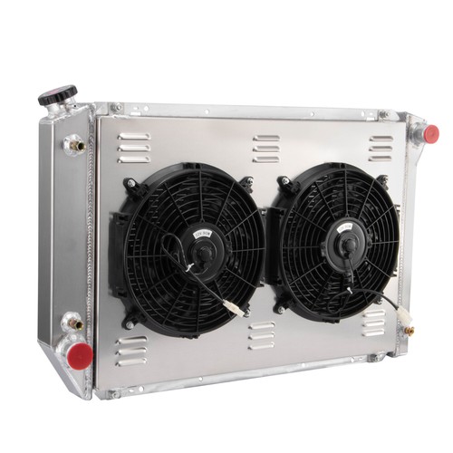 For Ford F150 F250 F350 5.8L/7.5L 1980-1984 Aluminum 4-Row Radiator Shroud Fan