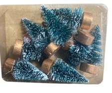 Bottle Brush Tree Christmas Village Decor SnowFlock 1.5” Dollhouse Mini Craft 16