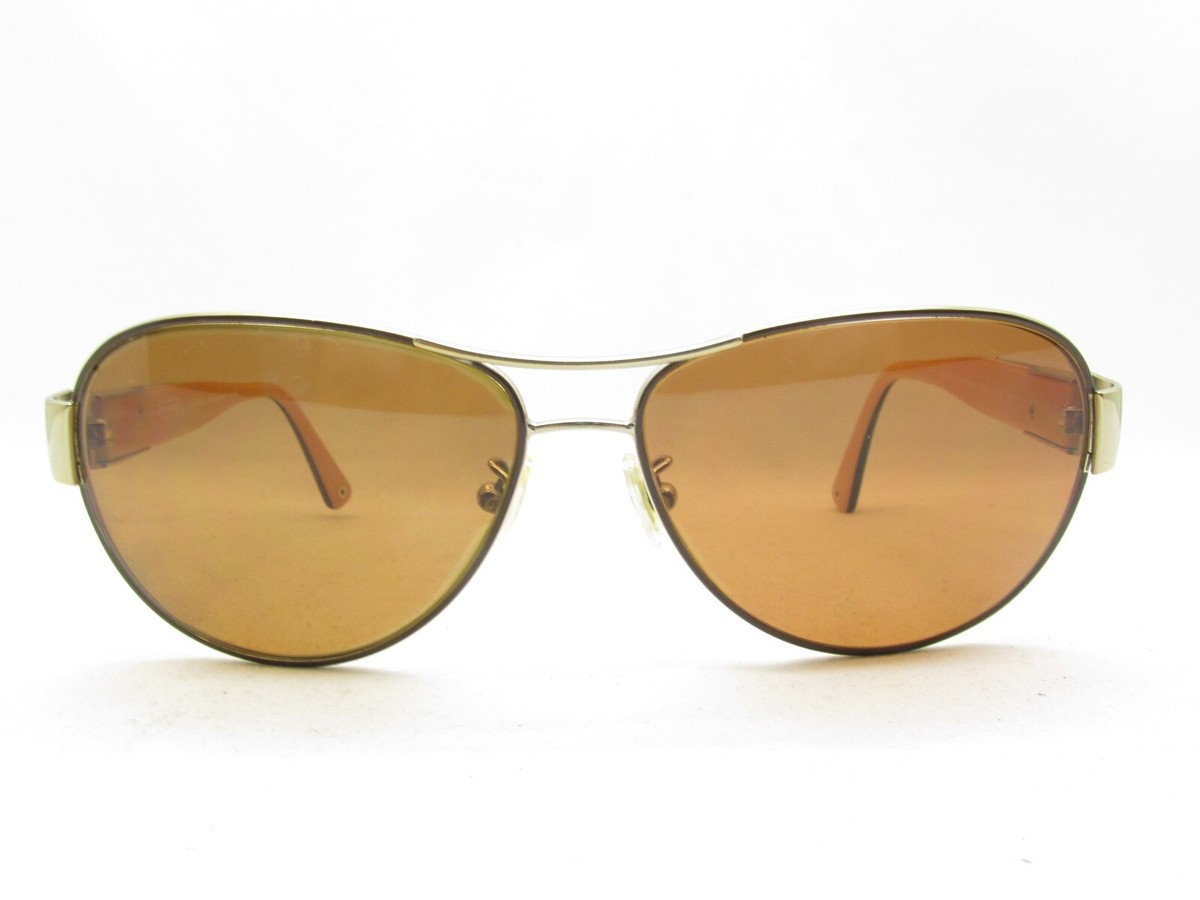 COACH CHARITY AVIATOR TEARDROP GOLD/BROWN EYEGLASSES FRAMES 
