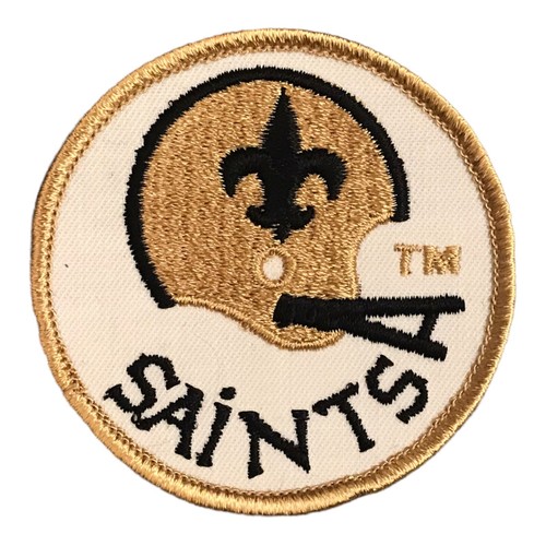 1984 ERA NEW ORLEANS SAINTS NFL FOOTBALL 3" ROUND HELMET 2 BAR TEAM LOGO PATCH - Picture 3 of 4