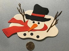 1 Melting Snowman Scrapbooking Card Embellishment