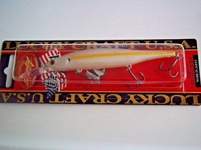 LOT OF-2-LUCKY CRAFT LIGHTNING POINTER 110DD / 4-1/2'' & 1/2OZ CHARTREUSE SHAD
