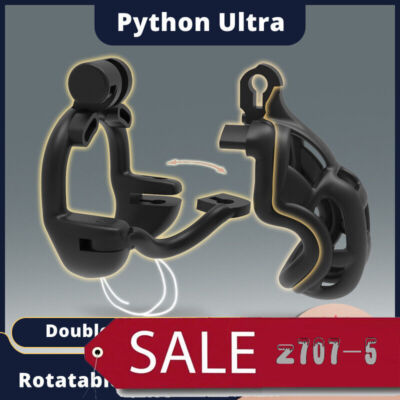 Python Ultra Cage 3D Printed Chastity Device Double-Lock Mamba Ring Cobra Cage