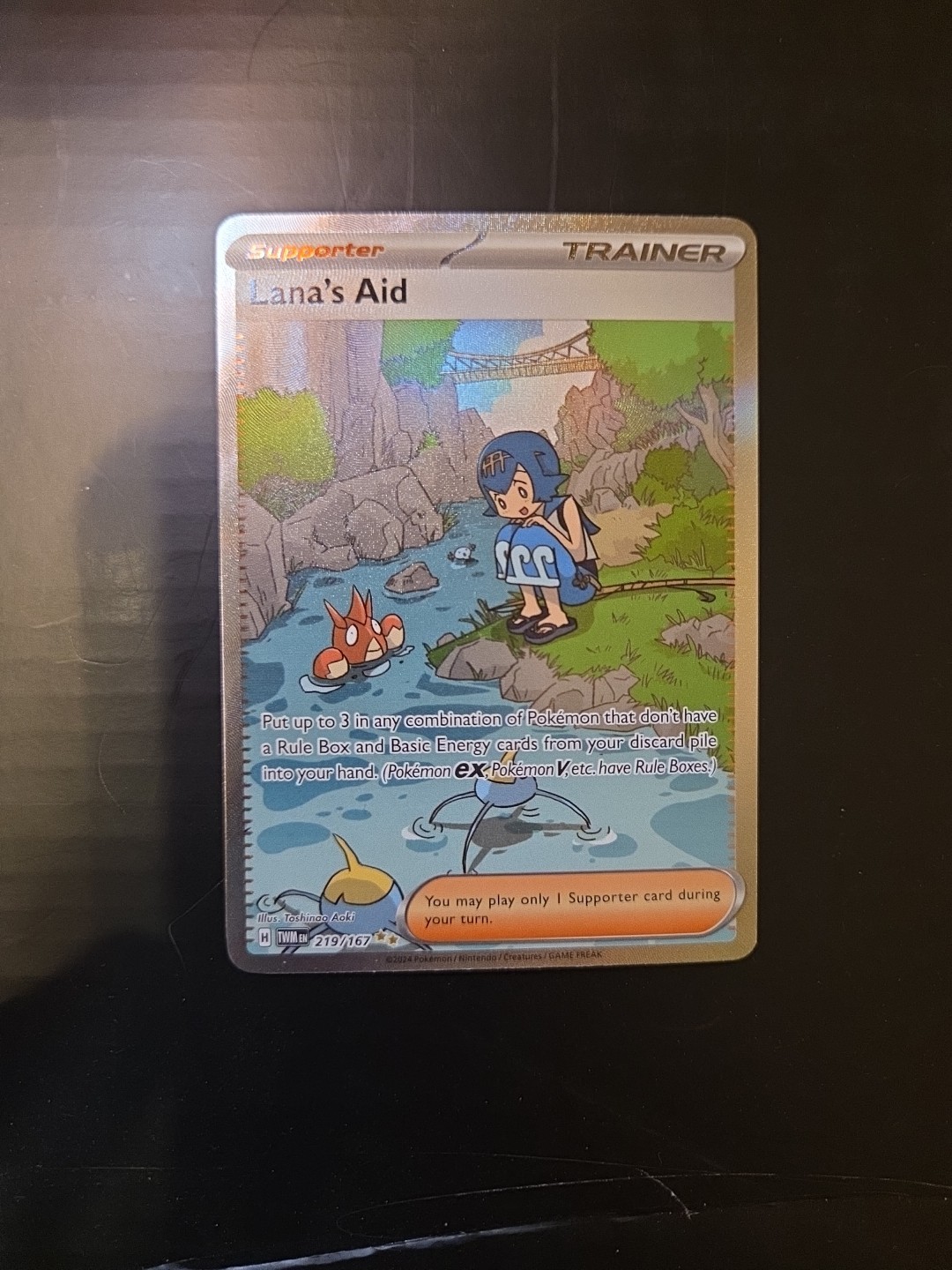 Lana's Aid Twilight Masquerade Holo Card 219/167 Sv06 NM Condition