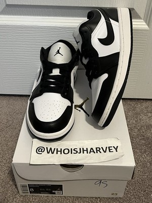 Size 8 Women s - Air Jordan 1 Low Panda White Black (New With Box) DC0774-101