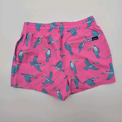 Bañador Chubbies para hombre XS 4 pulgadas rosa azul tucán calzoncillo forro de malla - Imagen 4 de 12