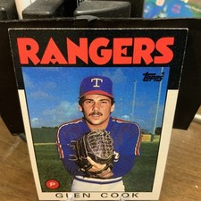 1986 Topps #502 Glen Cook Texas Rangers Baseball Card