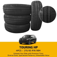 Set Of 4 Touring Tires 21565r16 98h 7.9mm Tread All Season 50000 Miles Warranty