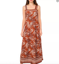 Vince Camuto Square-Neck Maxi Dress M  Floral NWT $69