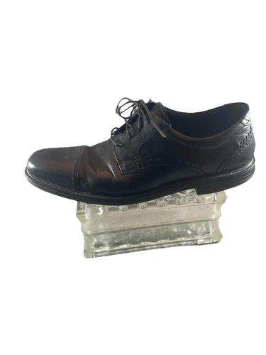 Scarpe eleganti Clarks Oxford con punta a cappuccio da uomo taglia 10M nere in pelle stringate