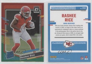 2023 Panini Donruss Rated Optic Preview Red & Green Prizm Rashee Rice Rookie RC