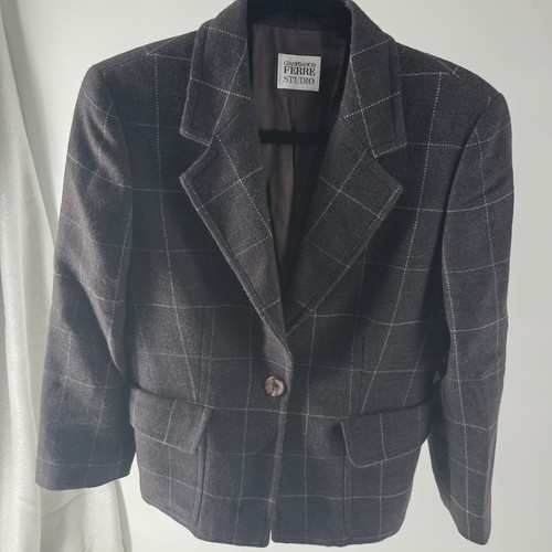 Gianfranco Ferré, Gianfranco Ferre Studio Womens Wool Tweed Blazer Vintage EUC Italy 42 US 6