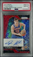 2024-25 Panini Prizm Rookie Signatures Choice Tyler Kolek PSA 10 GEM MT Auto 1o2