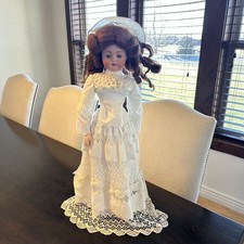 Vintage 24” 1900 Kestner German Doll Head 168.9 New Body Mohair Wig NO STAND