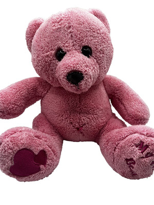 Chad Valley Mein erster Bär Teddy Kreuz Bauch rosa Plüschtier Kuscheltier Tröster Herz