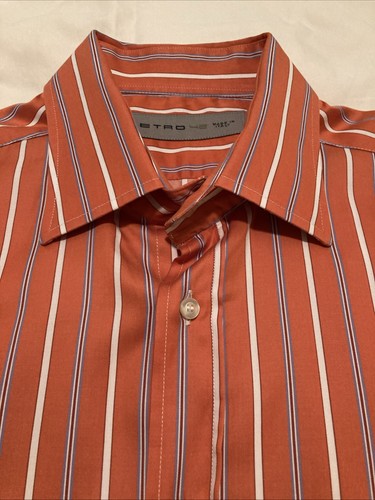 Etro, VTG Etro Milano Men's Long Sleeve Dress Shirt Size 42 Made In Italy old money