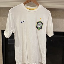 Nike Brasil Brazil National Team Tshirt M white Ronaldinho Neymar