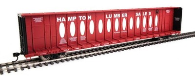 Walthers HO Scale ~ 72' Centerbeam Flatcar ~Hampton Lumber CRLE #2562 ~910-50708