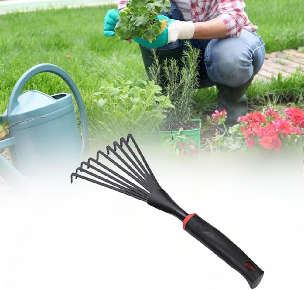 Small Garden Rake,Garden Hand Shrub Rake, Fan Leaf Rake,Horse Poo Picker,Profess