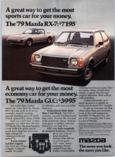 1979 Mazda GLC  Hatchback Vintage Print Ad RX-7 Import Cars 70s Wall Art