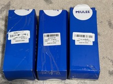 MIULEE 6 Panels Solid Color White Sheer Window Curtains 54" x 72" Open Box