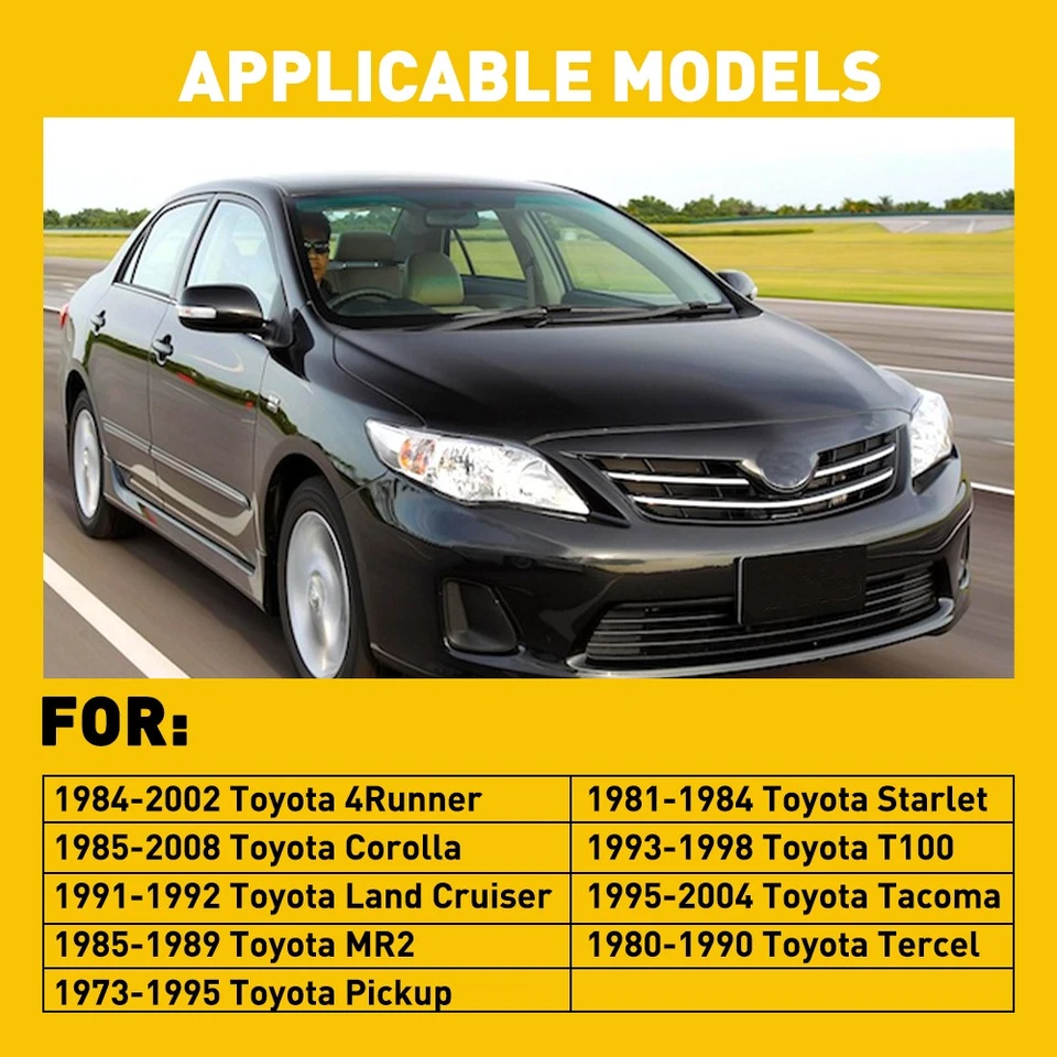 Manivela manual 2 piezas manivela gris manivela para Toyota T100 Tacoma 4Runner Corolla Foto 2 de 4