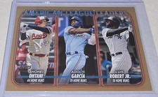 2024 Topps American League HR Leaders Ohtani Garcia Robert #179 GOLD #’d /2024