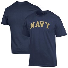 Men's Champion  Navy Navy Midshipmen Basic Arch T-Shirt
