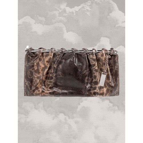 GUCCI Tom Ford karung leather clutch 1999 vintage minimalist y2k bag snake