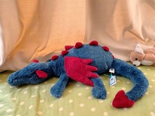 Jellycat Dexter Dragon Mythical Plush Toy Dark Blue Dragon Dolls Great Gift BNWT