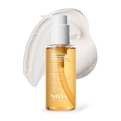 Perfect Clear  Oil-To-Foam Double Cleanser | Jojoba Oil, Tea Tree Oil, Rice E...