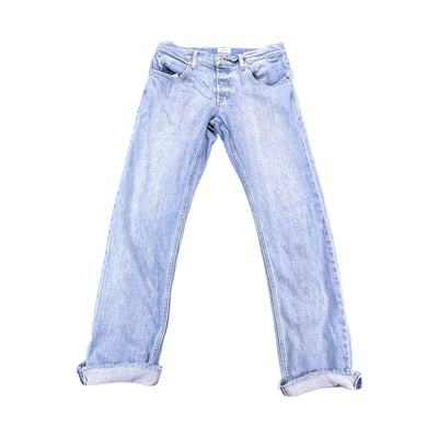 Hudson Jeans Mens 31 Blue Selvedge Slim Straight Light Wash Denim Blake
