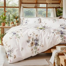 100 Cotton Duvet Cover Queen Size Vintage Floral Duvet Cover Set with Zipper...