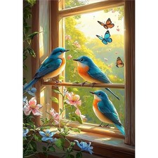 Birds Diamond Art Kits for Adults, 5D Full Drill Diamond Painting Kits for Ad...
