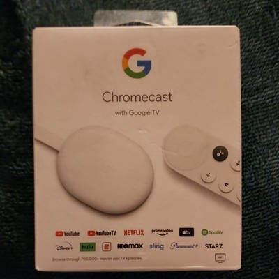 Google Chromecast with Google TV 4K Voice Control HDMI Wi-Fi White GA01919-US