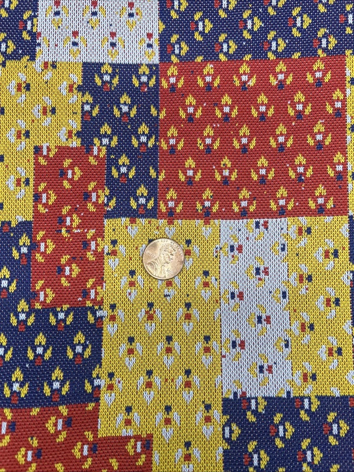 "De colección Años 70 Tejido Elástico 3 yardas X 64"" Ancho Patchwork Retro Flor Americana" Foto 2 de 4