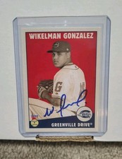 Wikelman Gonzalez 2023 Greenville Drive Signed IP Minors Red Sox Prospect Auto