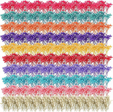 200 Pcs Mini Dried Baby'S Breath Flowers Gypsophila Ivory Mixed Color Dried Flow