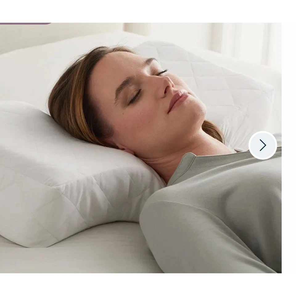 Almohada de espuma viscoelástica con soporte para cuello suave The Company Store tamaño 15"x24,75" blanca nueva con etiquetas Foto 3 de 4