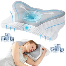 Cervical Neck Pillow, Cooling Ergonomic Memory Foam Pillows for Neck Pain Rel...