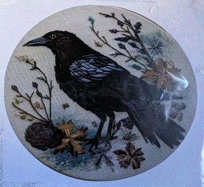 Easy Counted Cross Stitch Kit Black Crow/Raven DIY
