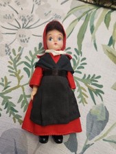 Vintage Plastic Amish Mennonite Girl Doll 5"