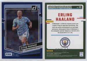 2023-24 Panini Donruss FIFA Blue /49 Erling Haaland #89